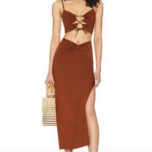 L*Space Brown Skirt Set